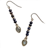 Sapphire & Labradorite Drop Earrings