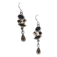 Antique Silver â€œIntervalâ€ Earrings- Cascade