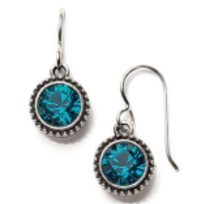 Antique Silver â€œTag Youâ€™re Itâ€ Earrings- Indicolite