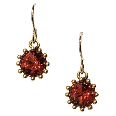 Antique Gold â€œCupcakeâ€ Earrings- Padparascha