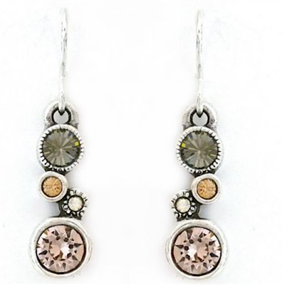 Antique Silver â€œCassieâ€ Earrings- Champagne