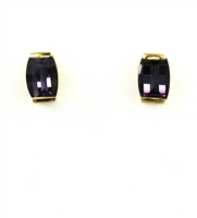 14k Gold Post Earrings- Lab-Created Alexandrite
