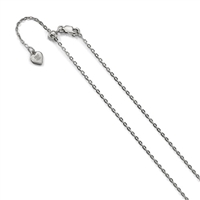 Sterling Silver Adjustable Cable Chain