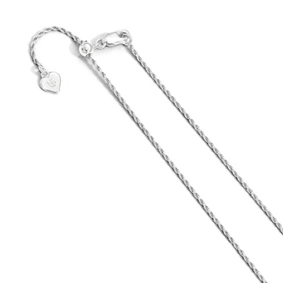 Sterling Silver Adjustable Rope Chain