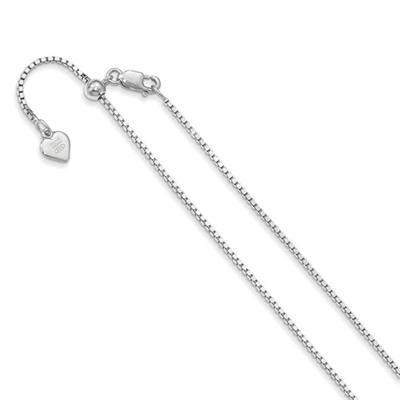 Sterling Silver Adjustable Box Chain