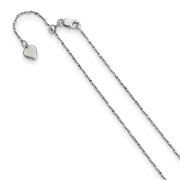 Sterling Silver Adjustable Singapore Chain