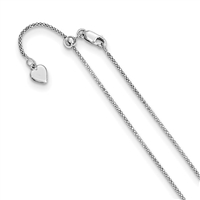 Sterling Silver Adjustable Chain- 1.2mm â€œPopcornâ€