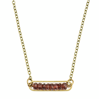Garnet Peapod Necklace