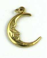 14K Gold Charm-Man in the Moon