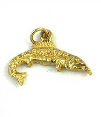 14K Gold Charm-Trout