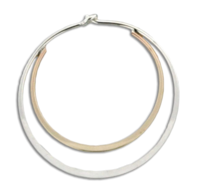 Flattened Double Hoop Earring