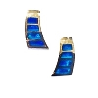 14k Gold Post Earrings -Australian Opal