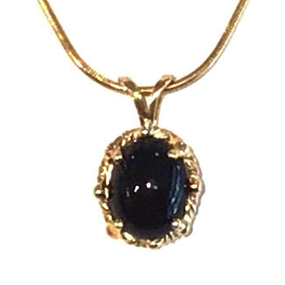 14k Gold Pendant/Slide- Black Onyx