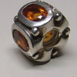 1/2 price-Chamilia Bead-Brown CZs -Retired