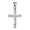 14k White Gold Cross Pendant