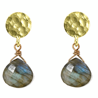 Labradorite Post Earrings