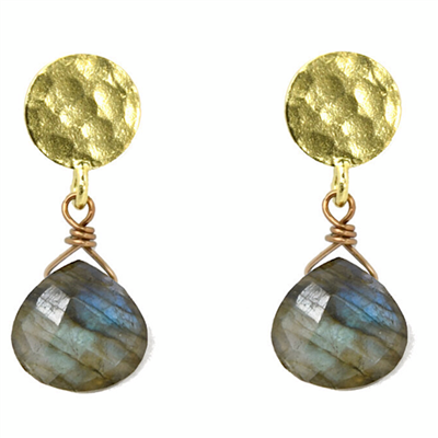 Labradorite Post Earrings