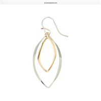 â€œMarquise Link" Earrings- Sterling Silver & Gold Fill