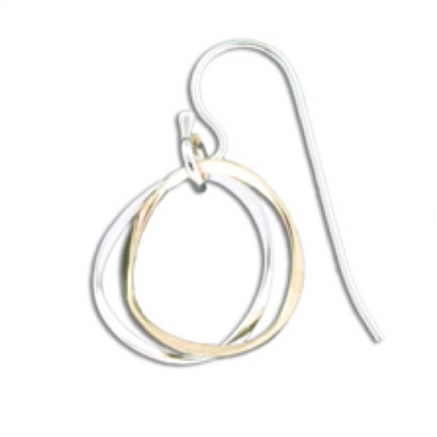 Sterling Silver & Gold Filled "Twin Link" Earrings