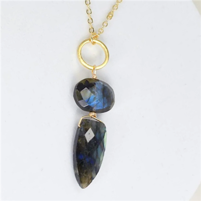 Long Necklace- Indigo Labradorite