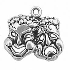 Sterling Silver Charm-Comedy/Tragedy