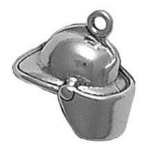 Sterling Silver Charm-Firefighter's Helmet