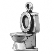 Sterling Silver Charm-Toilet