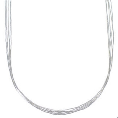18" Liquid Silver Necklace-5 Strands