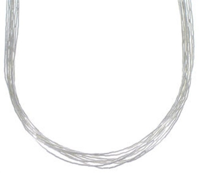 16" Liquid Silver Necklace-10 Strands