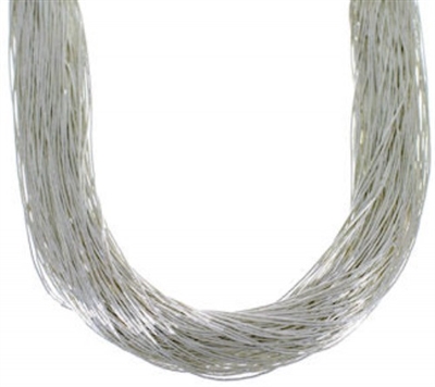 20" Liquid Silver Necklace-100 Strands