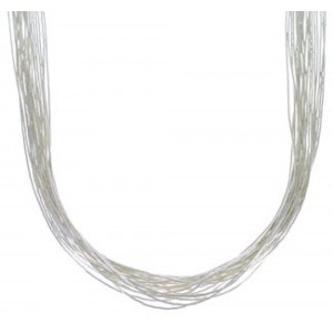 16" Liquid Silver Necklace-20 Strands