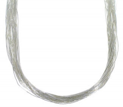 16" Liquid Silver Necklace-30 Strands
