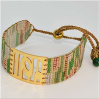 â€œBoho Chicâ€ Beaded Bracelet -Medium-Gold Plated