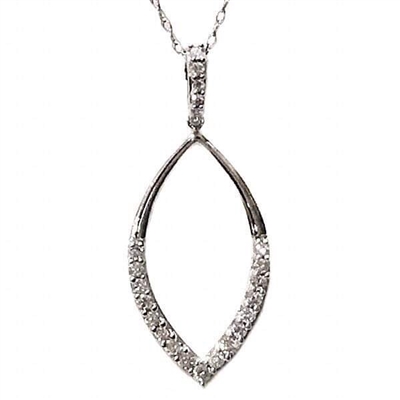 10k White Gold Diamond Pendant