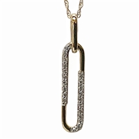 10k Diamond â€œPaper Clipâ€ Pendant