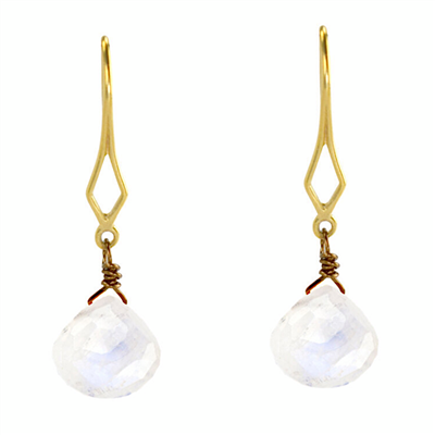 Rainbow Moonstone Drop Earrings