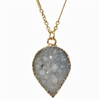 Druzy Petal Necklace- Light & Bright