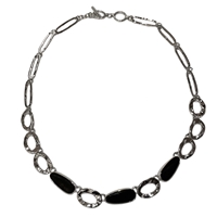 Sterling Silver Necklace- Black Onyx