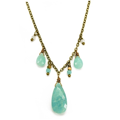 Amazonite Necklace- "Reflective Heavens"