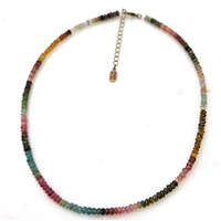 Beaded Necklace- Watermelon Tourmaline