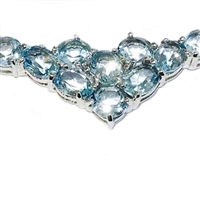 Sterling Silver Necklace- Sky Blue Topaz