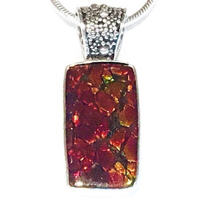 Sterling Silver Pendant- Ammolite