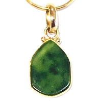 Sterling Silver & 22K Gold Pendant- Siberian Jade