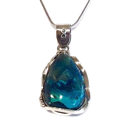 Sterling Silver Pendant- Chrysocolla