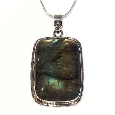 Sterling Silver Pendant- Labradorite