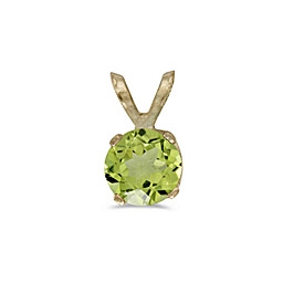 14k Gold Peridot Pendant--August Birthstone