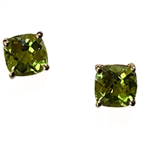 14k Post Earrings- Peridot