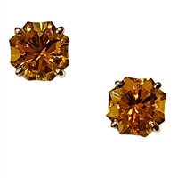 14k Post Earrings- Citrine