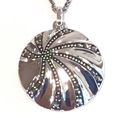 Sterling Silver Marcasite Pendant