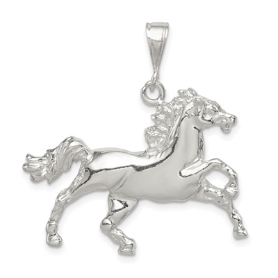 Sterling Silver Pendant- Galloping Horse